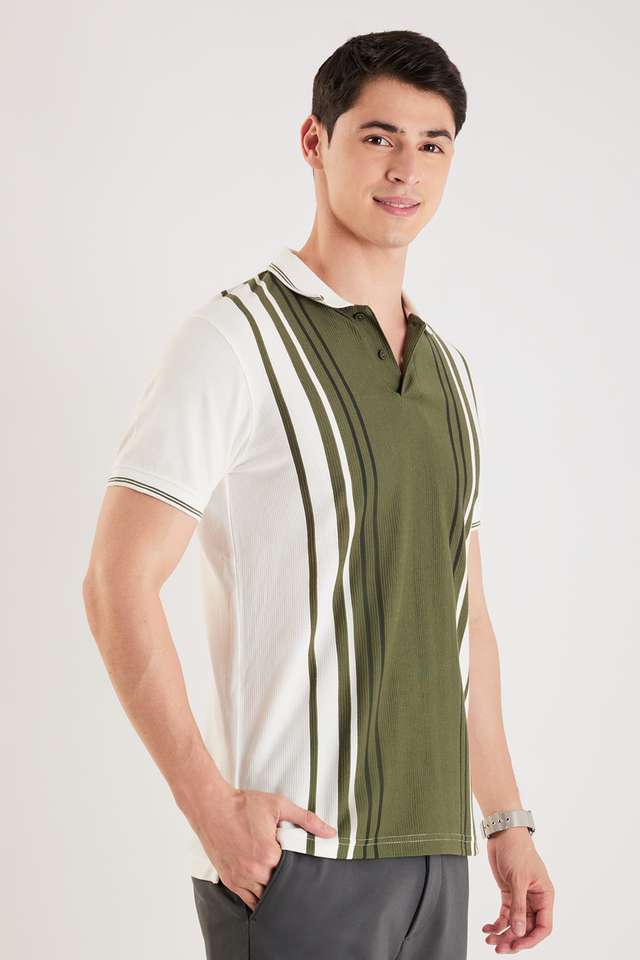 Stripes-Cotton-Blend-Polo-Men-s-T-Shirt