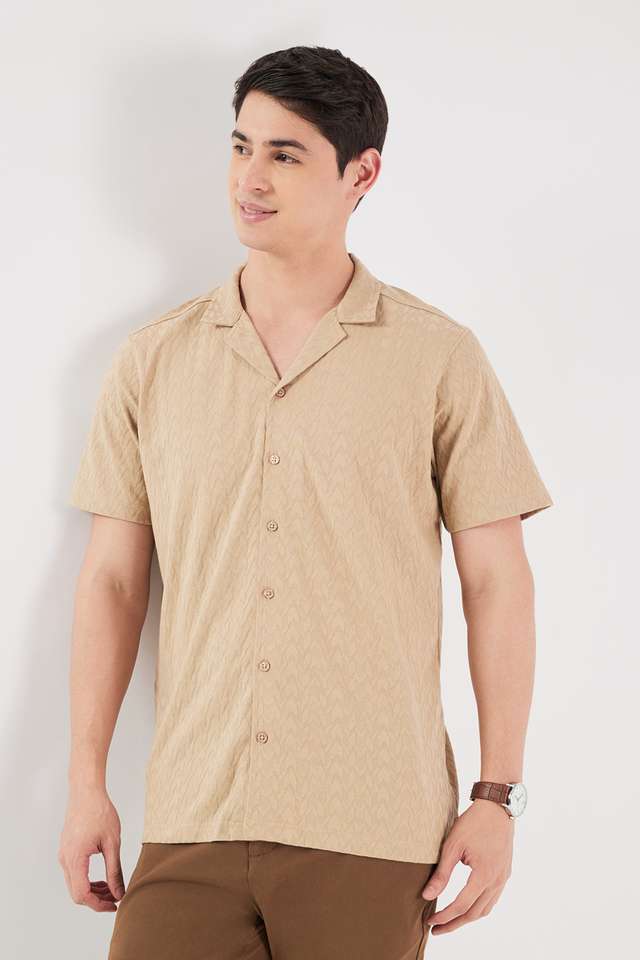 Solid-Cotton-Blend-Regular-Fit-Men-s-Casual-Shirt