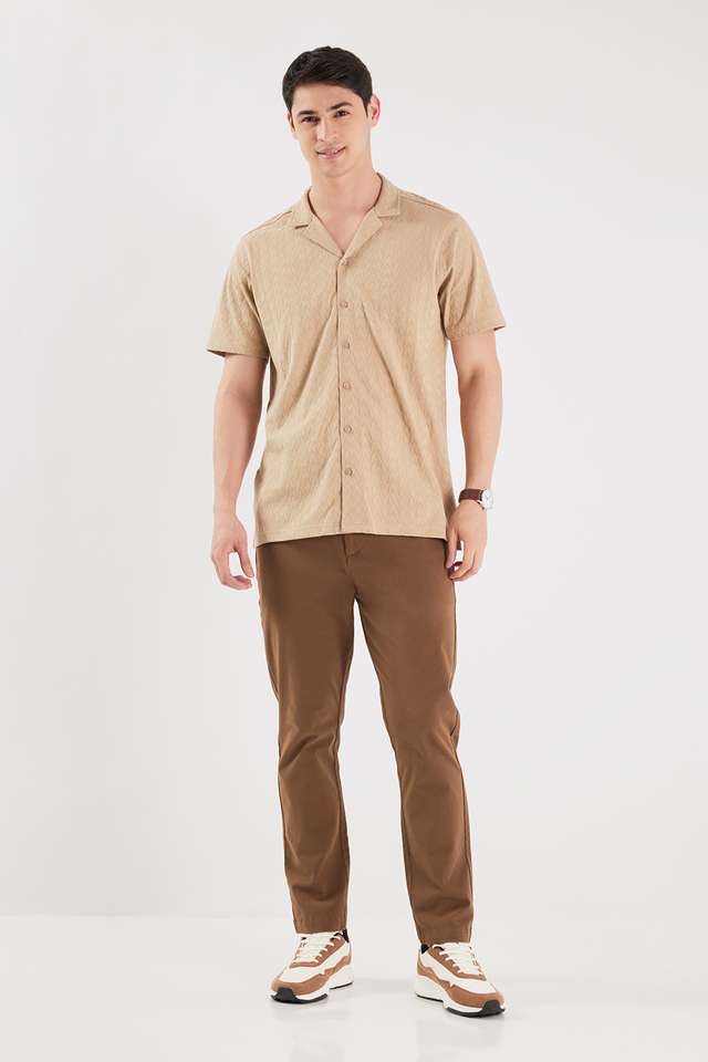 Solid-Cotton-Blend-Regular-Fit-Men-s-Casual-Shirt