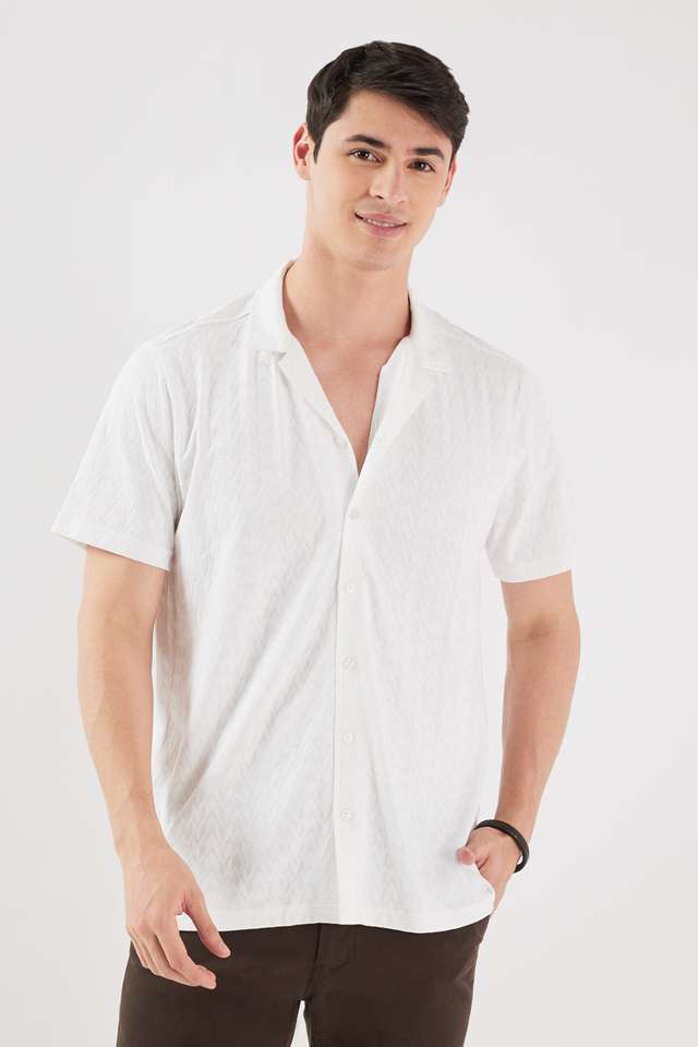 Solid-Cotton-Blend-Regular-Fit-Men-s-Casual-Shirt