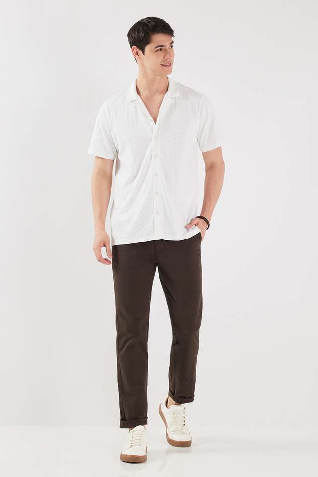 Solid-Cotton-Blend-Regular-Fit-Men-s-Casual-Shirt