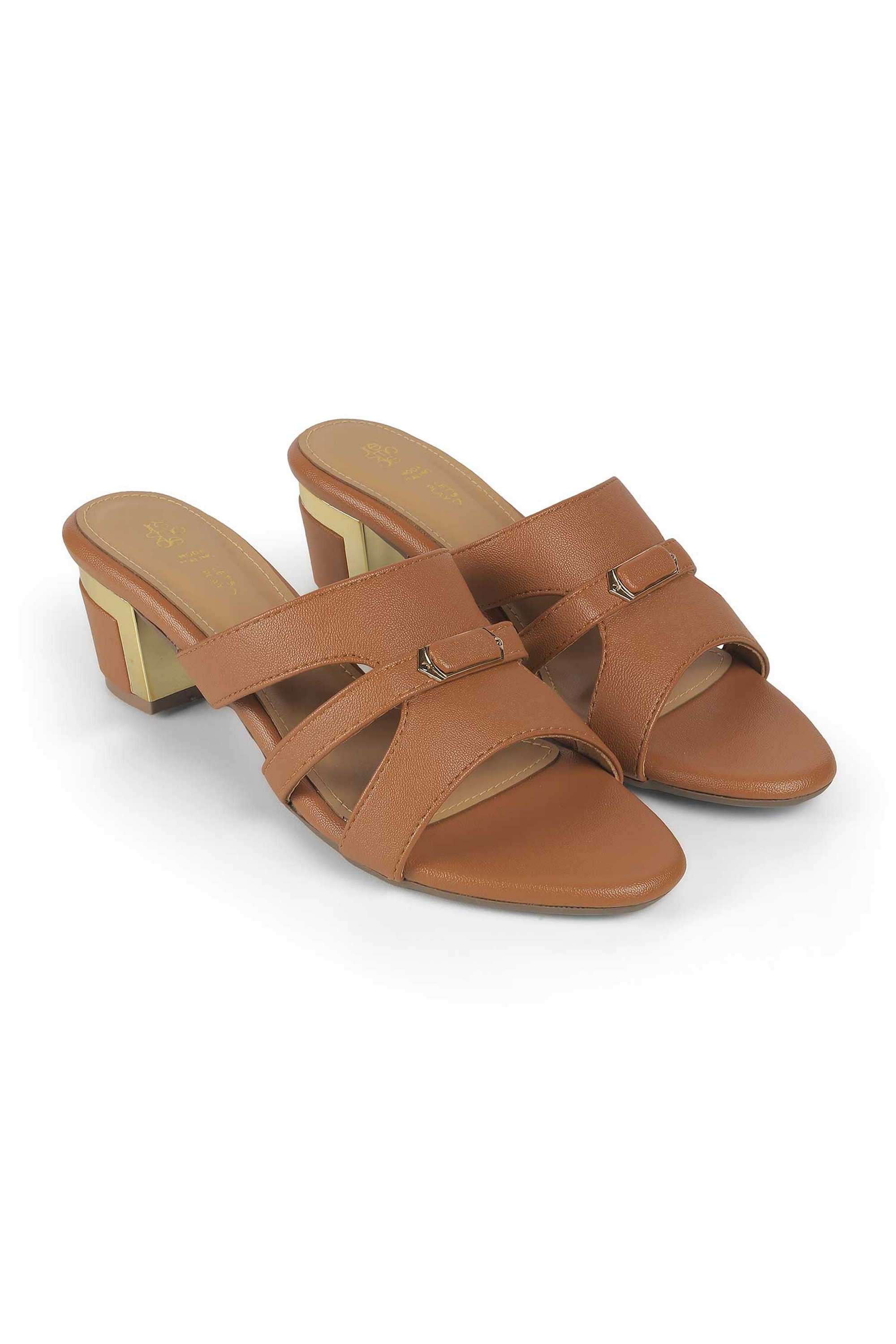 Slick-Synthetic-Slip-On-Women-s-Casual-Wear-Heels