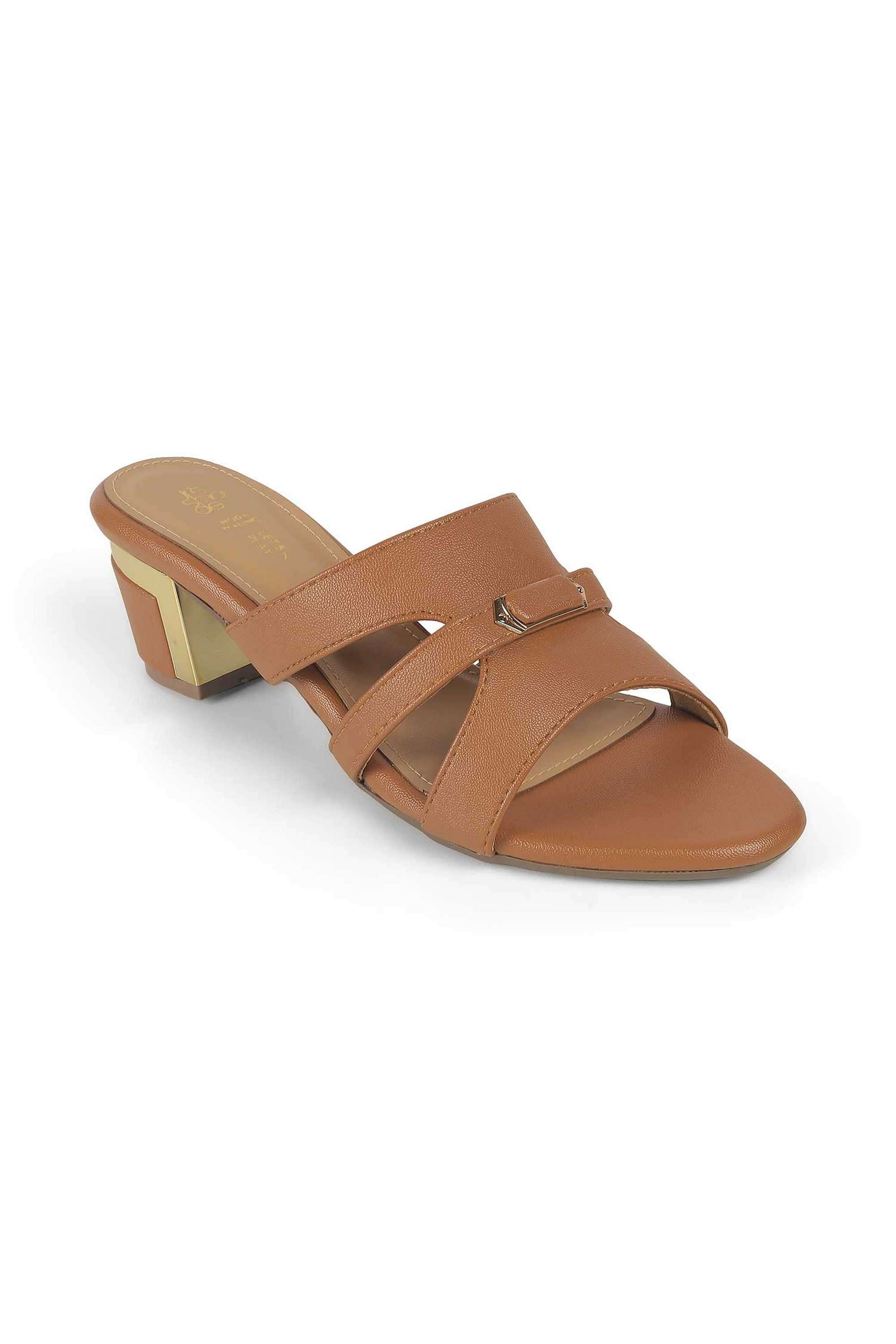 Slick-Synthetic-Slip-On-Women-s-Casual-Wear-Heels