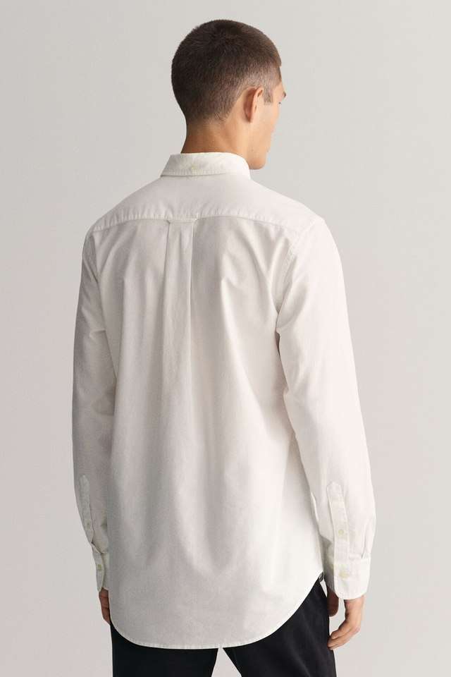 Solid-Cotton-Blend-Regular-Fit-Men-s-Casual-Wear-Shirt