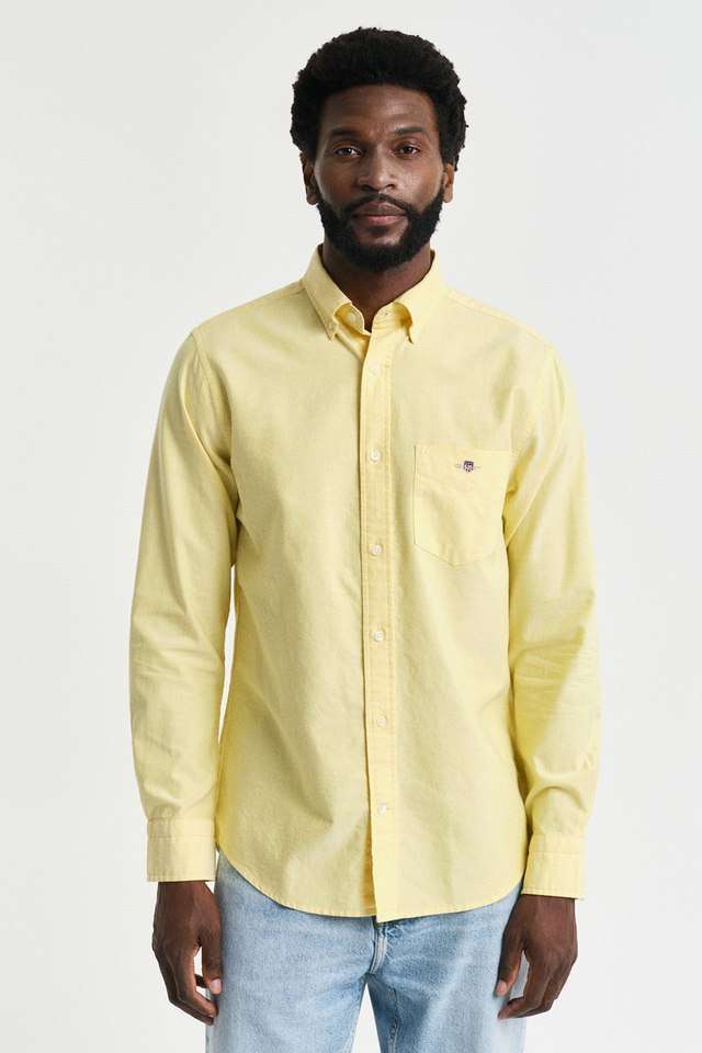 Solid-Cotton-Blend-Regular-Fit-Men-s-Casual-Wear-Shirt