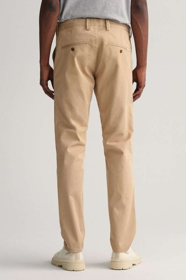 Solid-Cotton-Blend-Slim-Fit-Men-s-Casual-Wear-Trousers