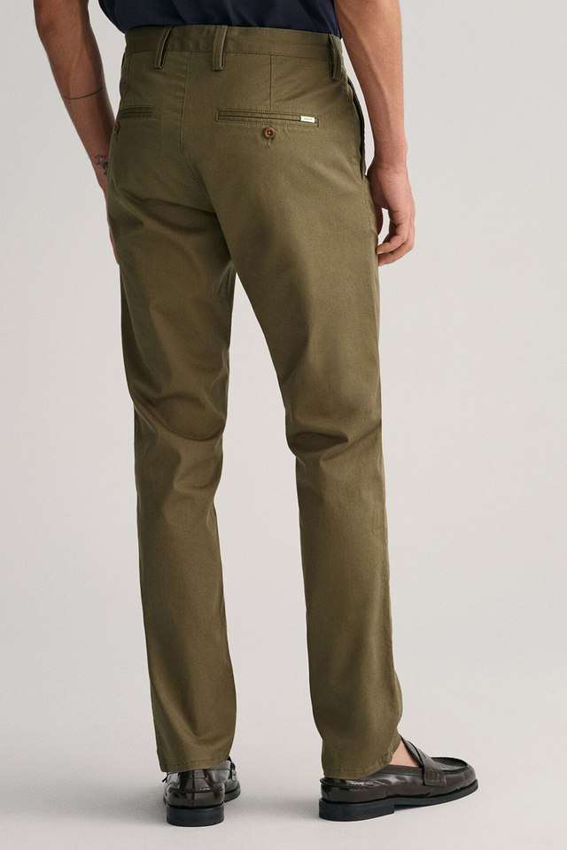 Solid-Cotton-Blend-Slim-Fit-Men-s-Casual-Wear-Trousers