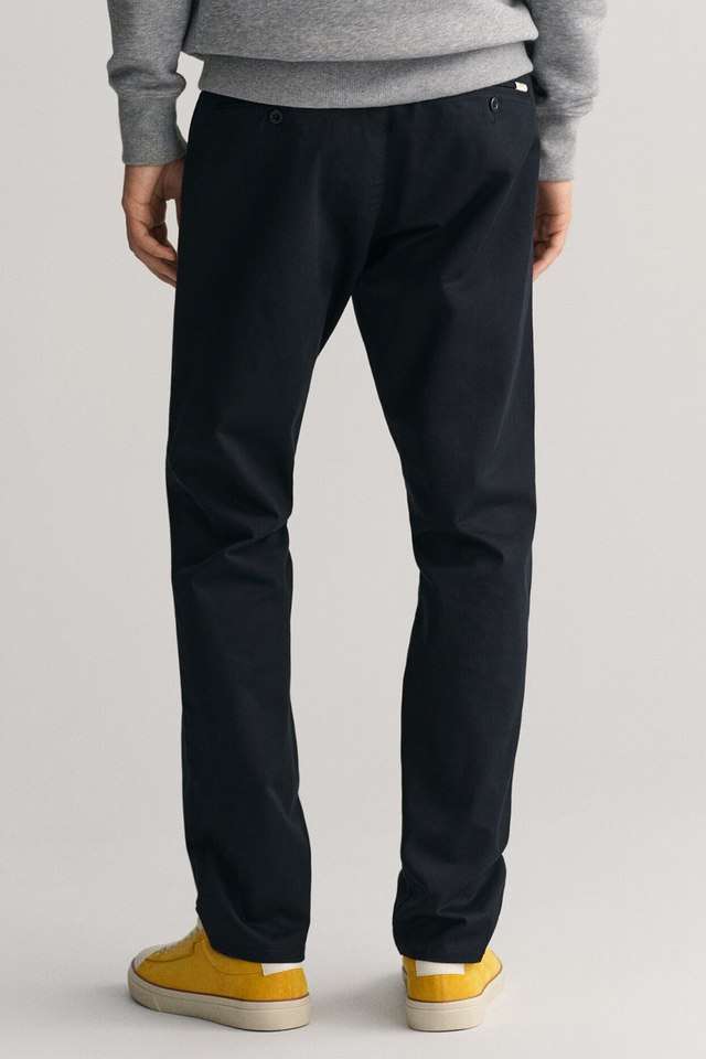 Solid-Cotton-Blend-Slim-Fit-Men-s-Casual-Wear-Trousers