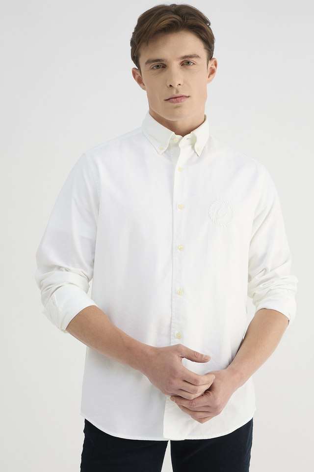 Solid-Cotton-Regular-Fit-Men-s-Casual-Wear-Shirt