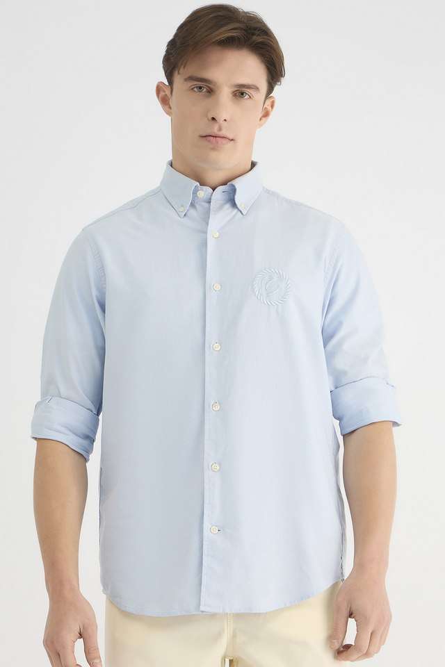 Solid-Cotton-Regular-Fit-Men-s-Casual-Wear-Shirt