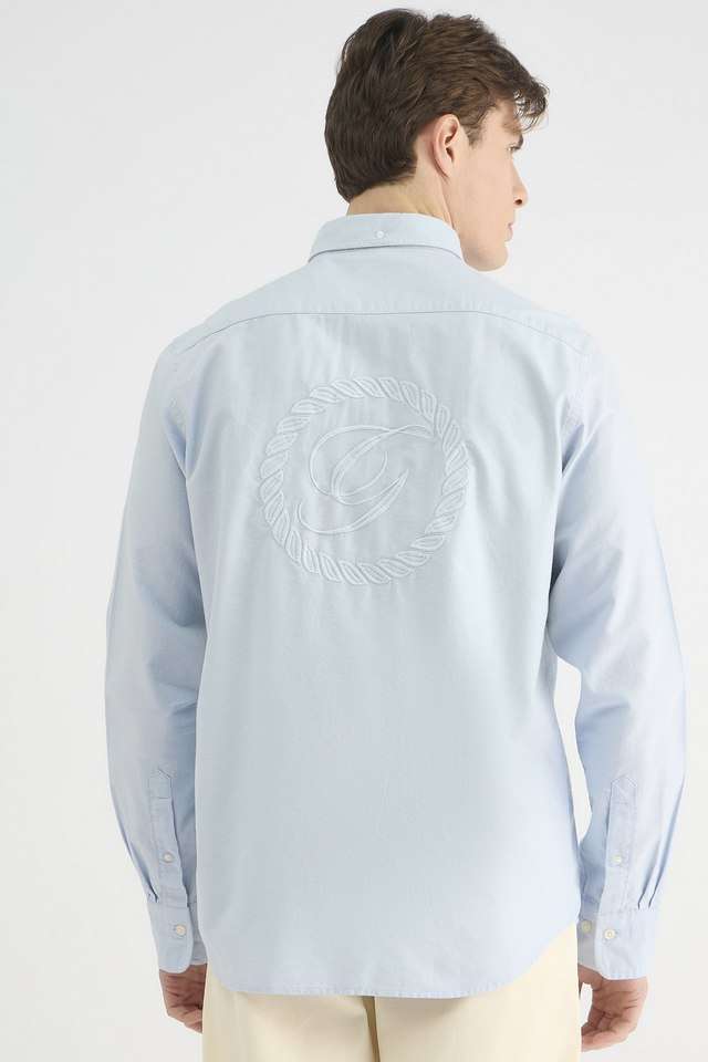 Solid-Cotton-Regular-Fit-Men-s-Casual-Wear-Shirt