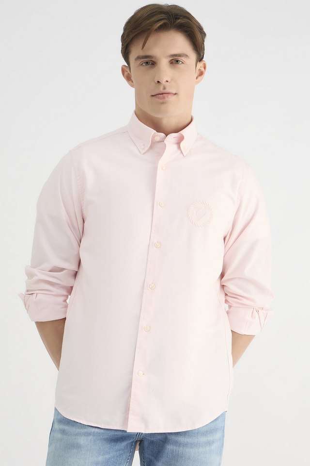 Solid-Cotton-Regular-Fit-Men-s-Casual-Wear-Shirt