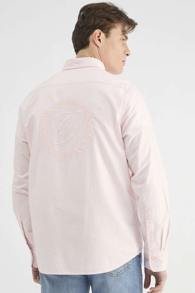 Solid-Cotton-Regular-Fit-Men-s-Casual-Wear-Shirt