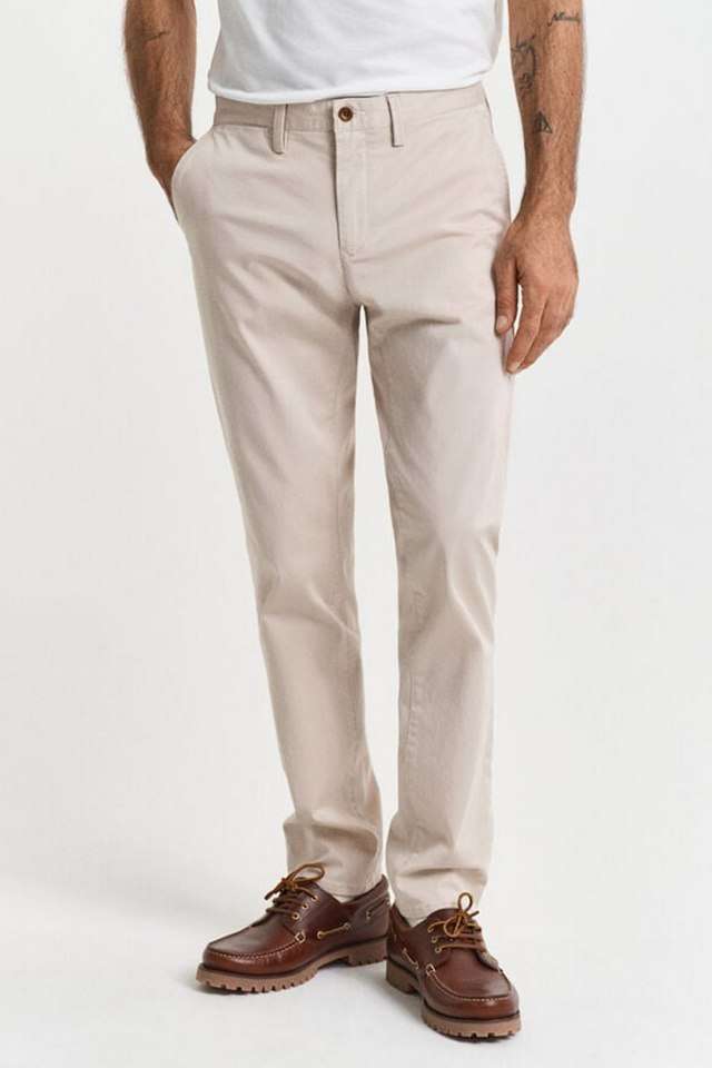 Solid-Cotton-Blend-Slim-Fit-Men-s-Casual-Wear-Trousers