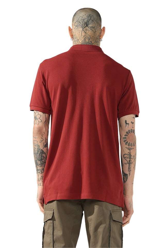 Solid-Cotton-Stretch-Polo-Men-s-T-Shirt