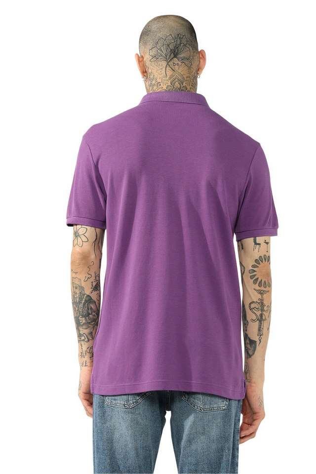 Solid-Cotton-Stretch-Polo-Men-s-T-Shirt
