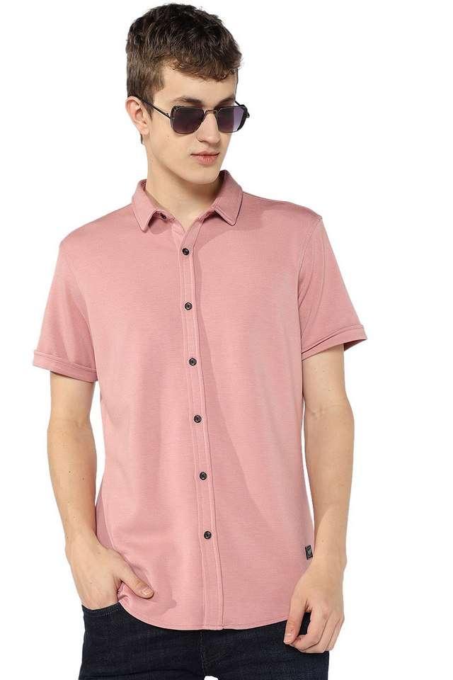 Solid-Blended-Fabric-Regular-Fit-Men-s-Casual-Wear-Shirt