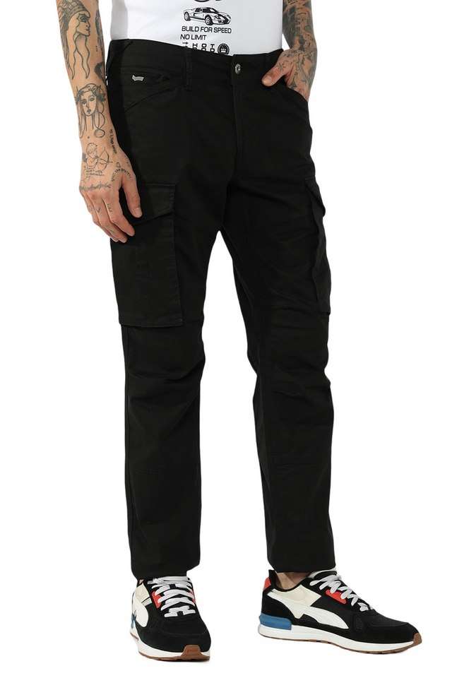 Solid-Cotton-Straight-Fit-Men-s-Casual-Trousers