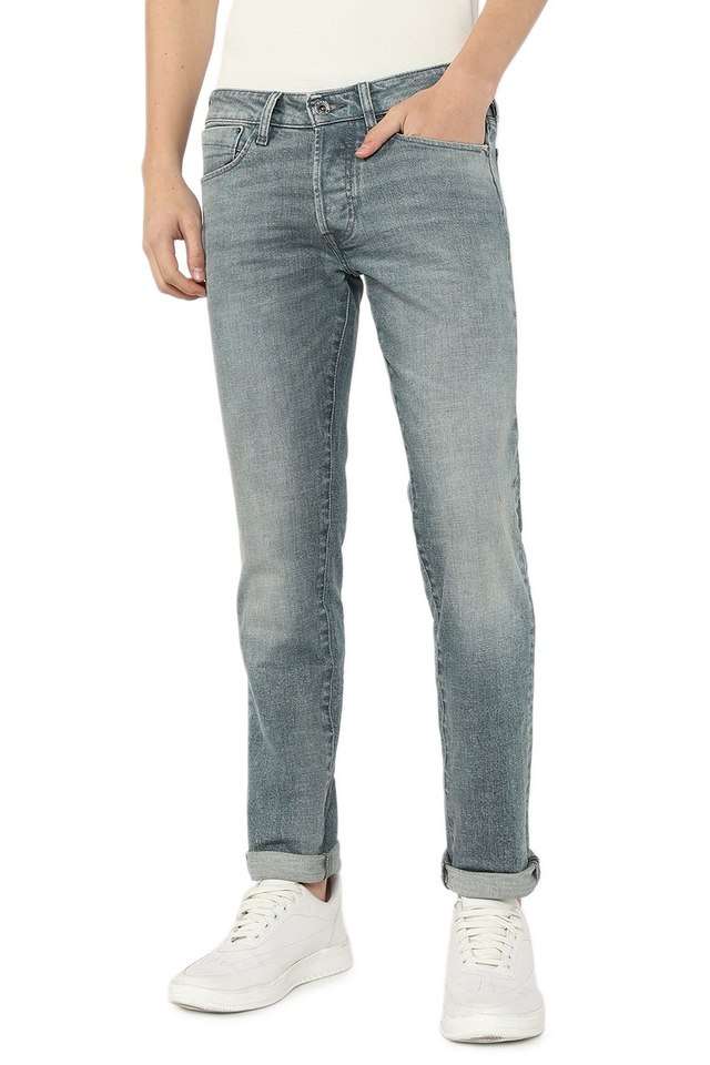 Light-Wash-Cotton-Blend-Slim-Fit-Men-s-Jeans