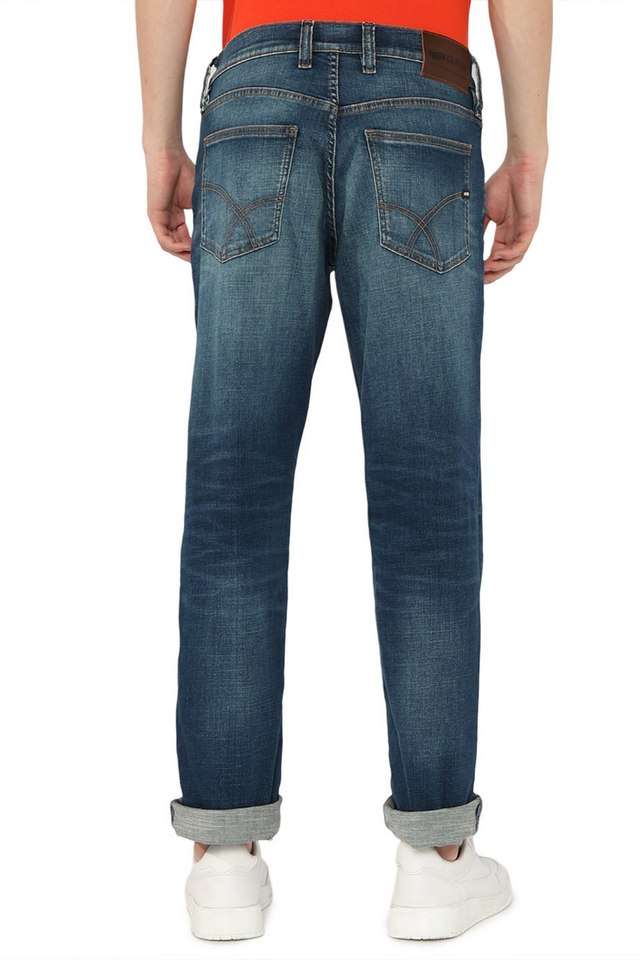 Dark-Wash-Cotton-Blend-Straight-Fit-Men-s-Jeans