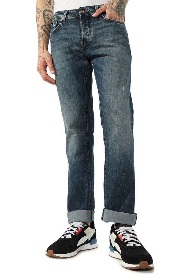 Light-Wash-Cotton-Slim-Fit-Men-s-Jeans