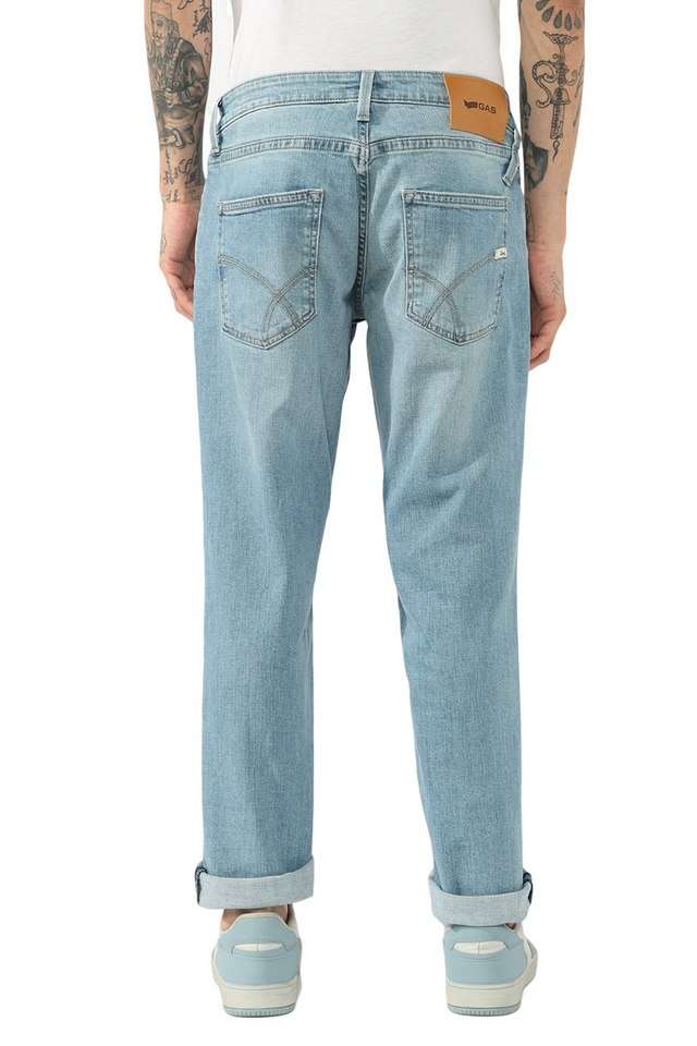Light-Wash-Cotton-Tapered-Fit-Men-s-Jeans