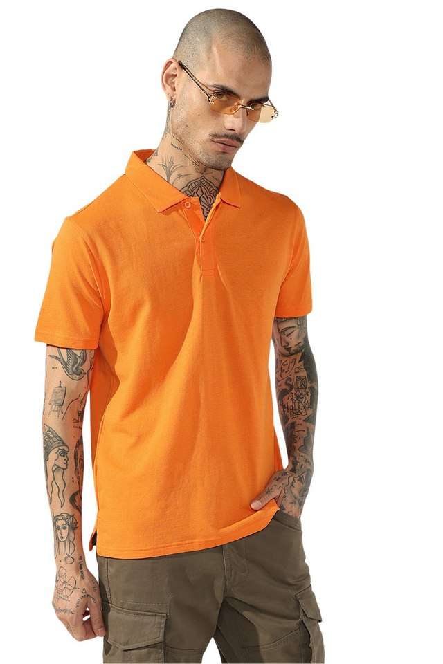 Solid-Cotton-Stretch-Polo-Men-s-T-Shirt