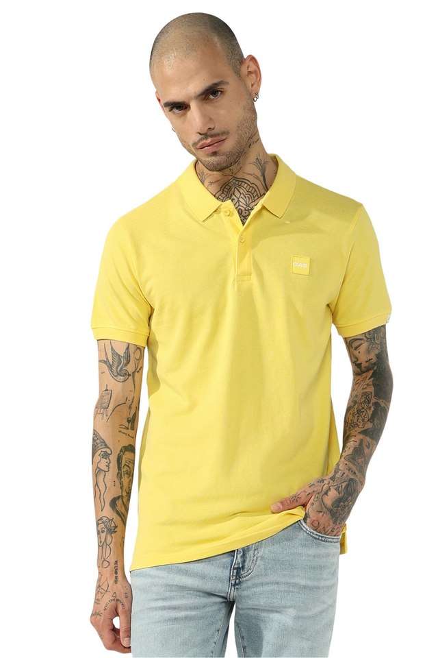 Solid-Cotton-Stretch-Polo-Men-s-T-Shirt