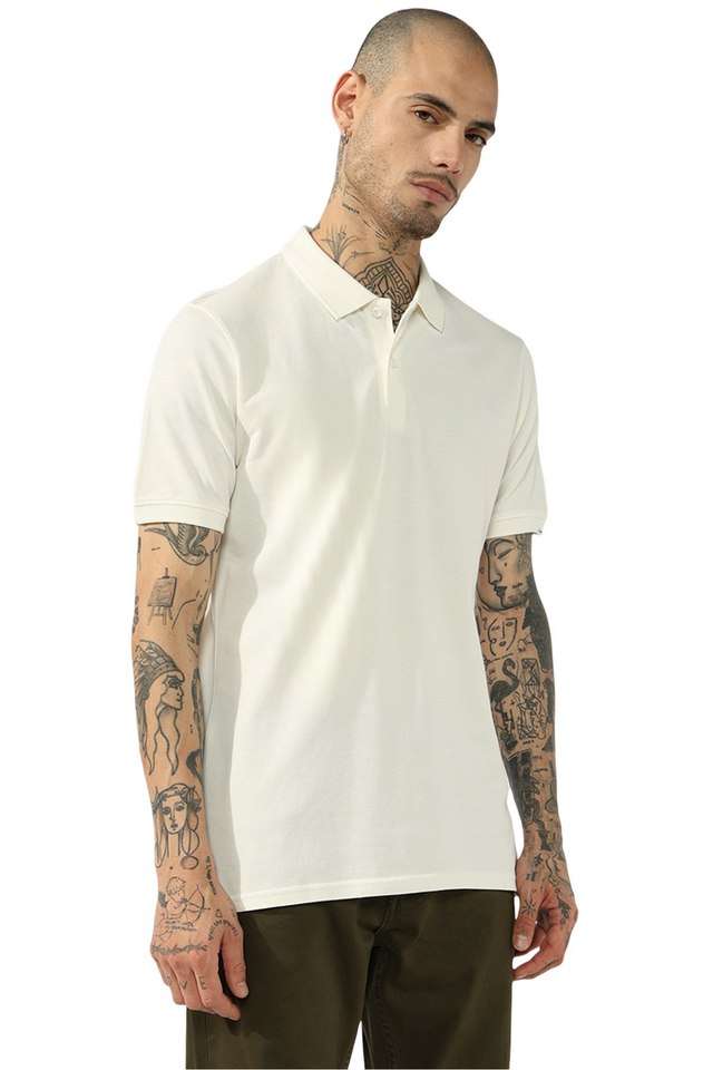Solid-Cotton-Stretch-Polo-Men-s-T-Shirt