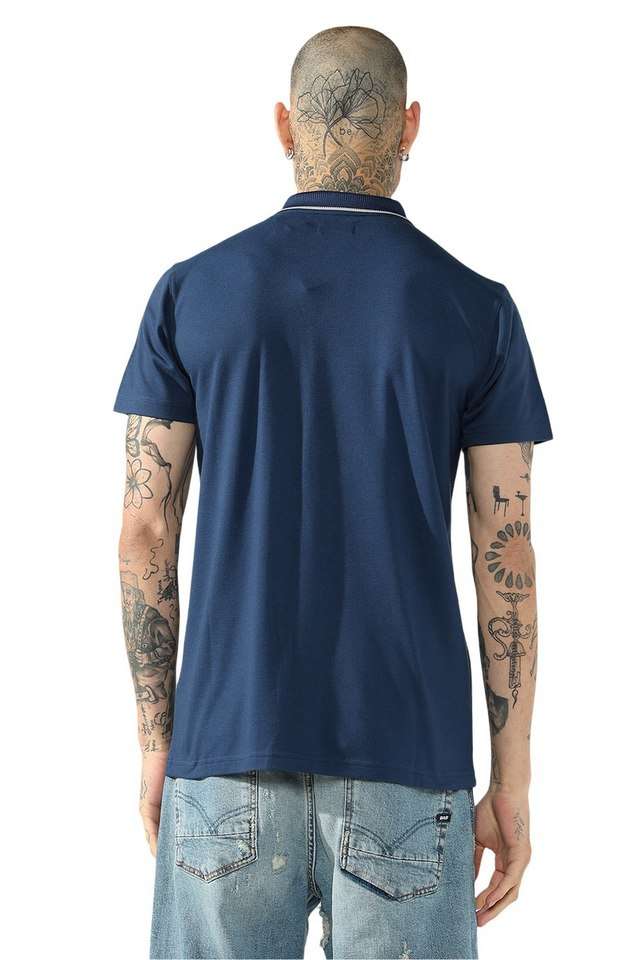 Solid-Cotton-Stretch-Polo-Men-s-T-Shirt