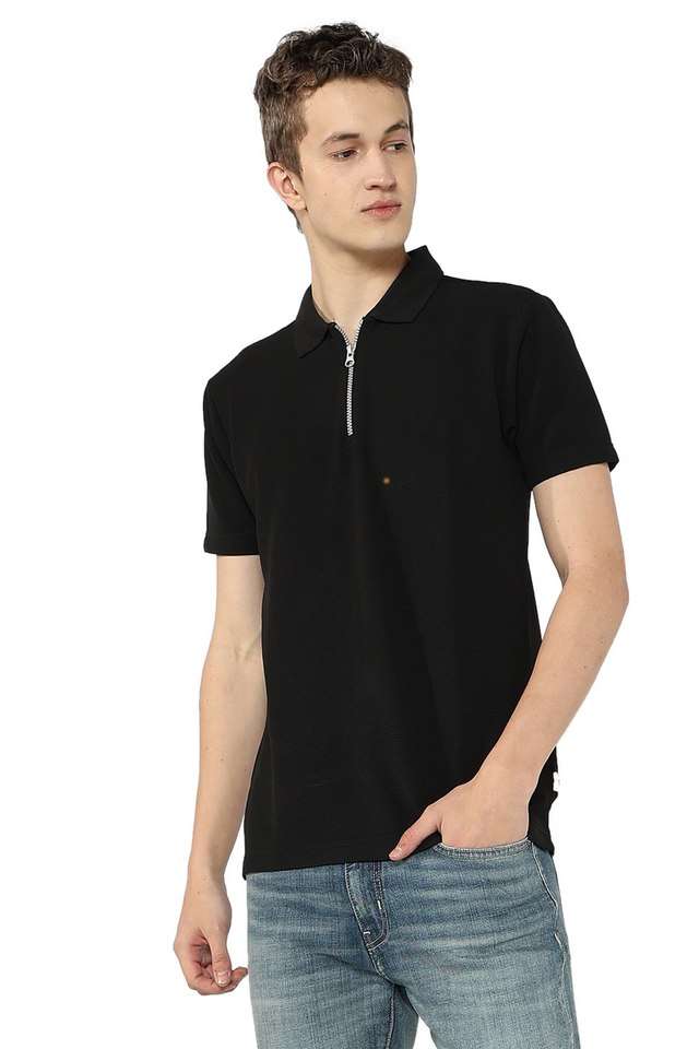 Solid-Polyester-Polo-Men-s-T-Shirt