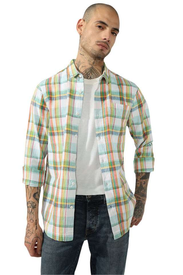 Tie-&-Dye-Blended-Fabric-Regular-Fit-Men-s-Casual-Shirt