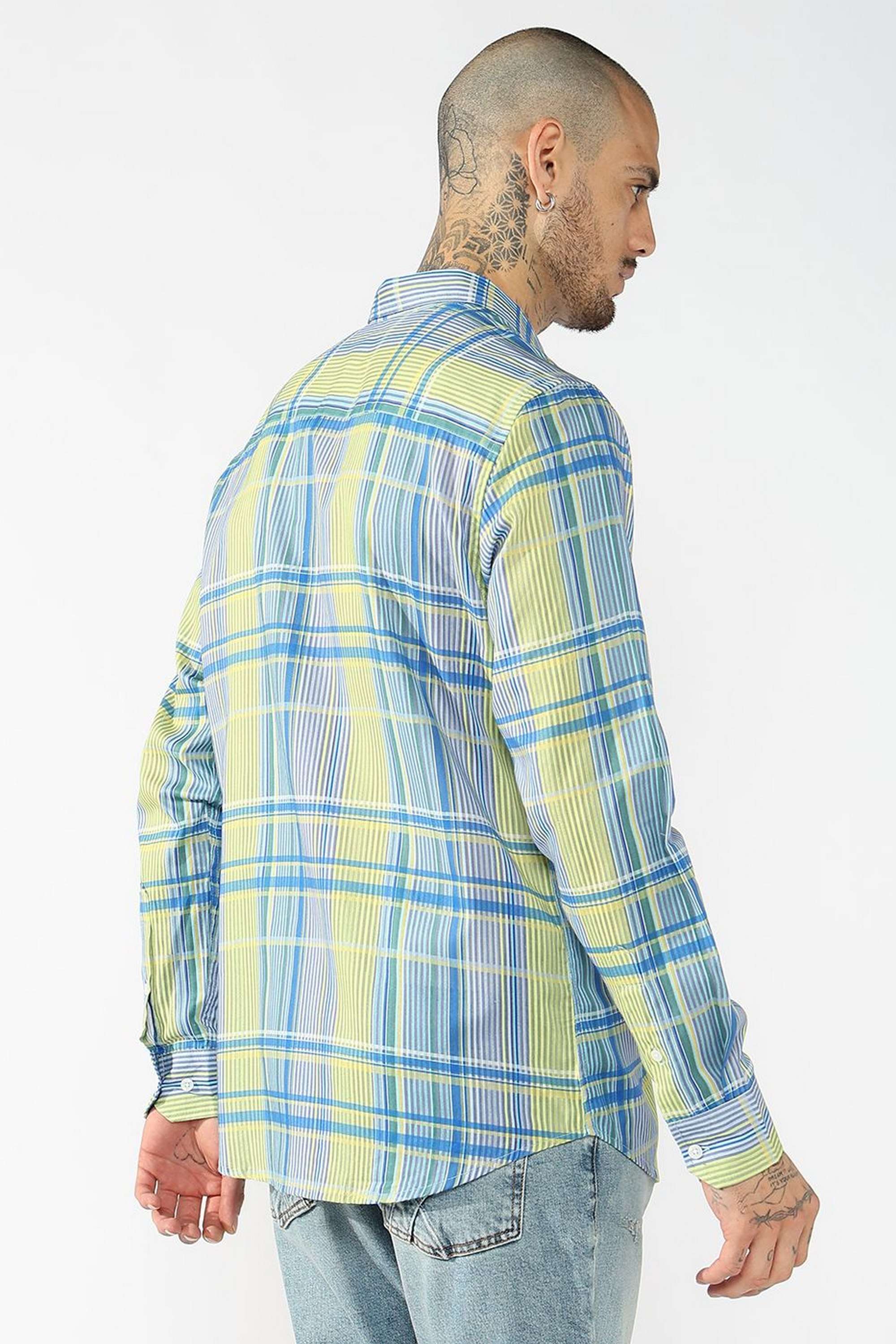 Checks-Viscose-Regular-Fit-Men-s-Casual-Shirt