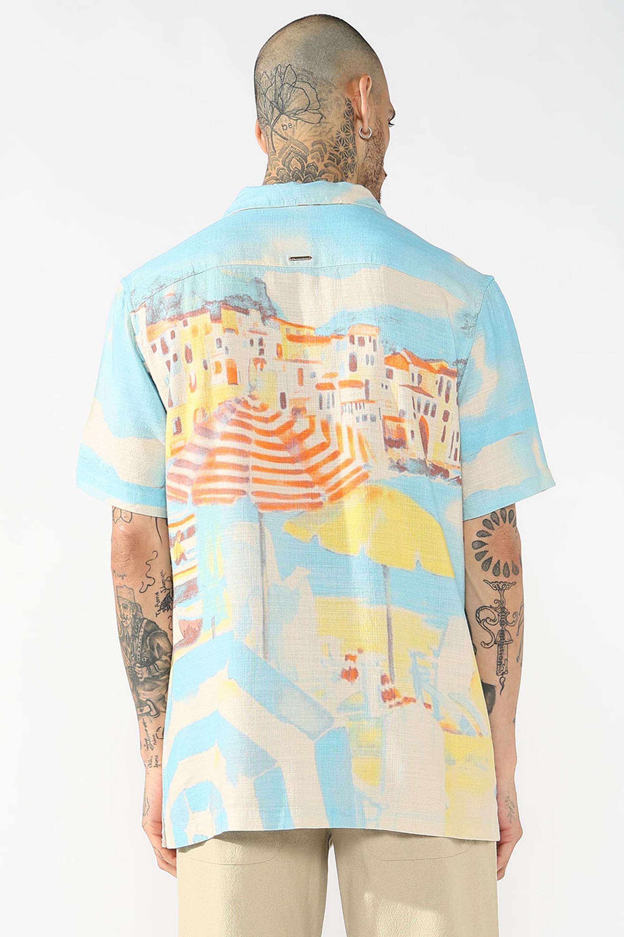 Printed-Blended-Fabric-Regular-Fit-Men-s-Casual-Shirt