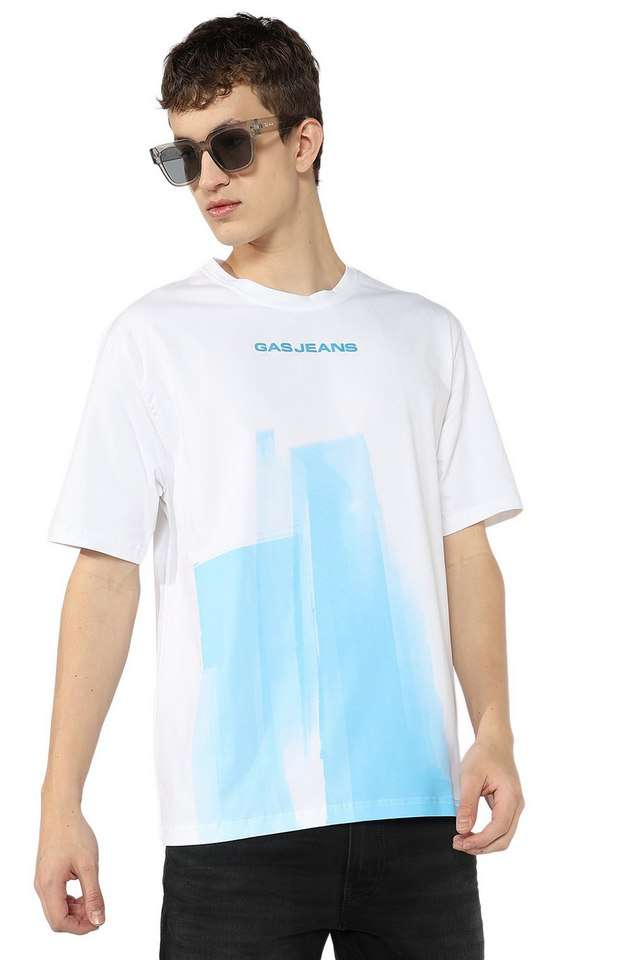 Graphic-Print-Cotton-Blend-Round-Neck-Men-s-T-Shirt