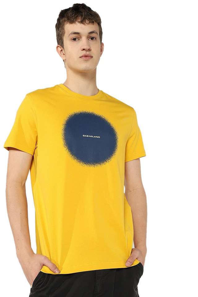 Graphic-Print-Cotton-Blend-Round-Neck-Men-s-T-Shirt