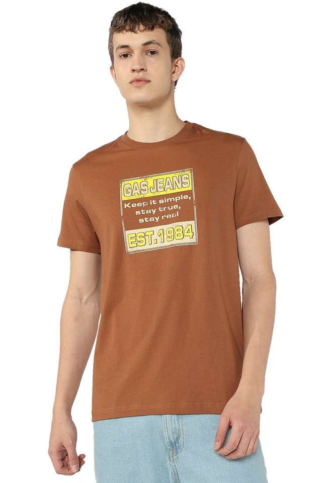 Graphic-Print-Cotton-Blend-Round-Neck-Men-s-T-Shirt