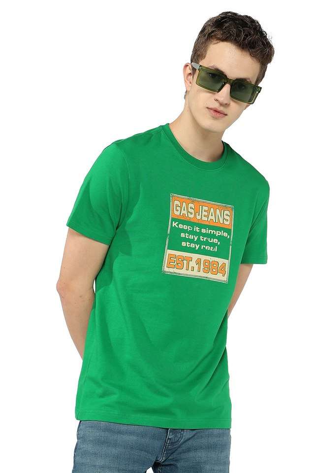 Graphic-Print-Cotton-Blend-Round-Neck-Men-s-T-Shirt