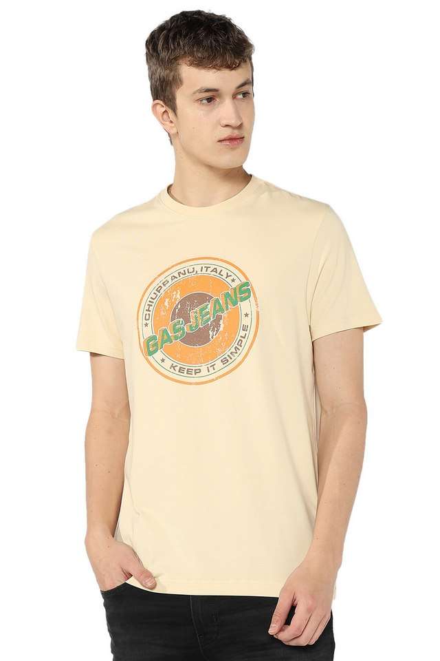 Graphic-Print-Cotton-Blend-Round-Neck-Men-s-T-Shirt