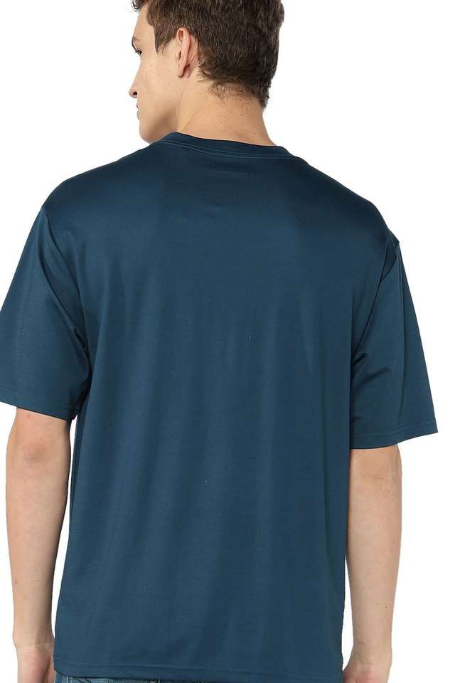 Graphic-Print-Blended-Fabric-Round-Neck-Men-s-T-Shirt