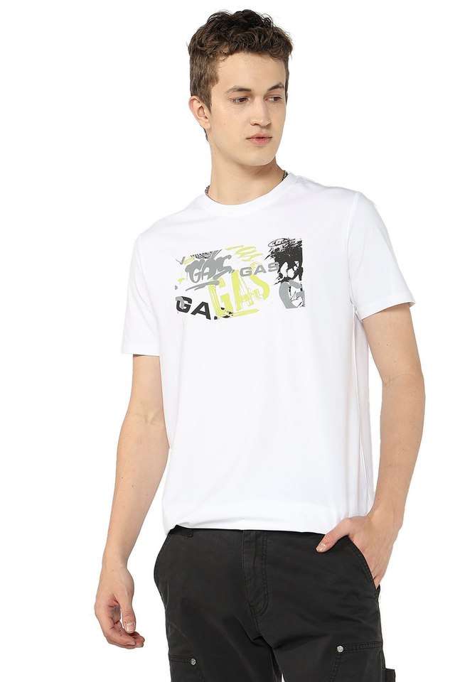 Graphic-Print-Cotton-Blend-Round-Neck-Men-s-T-Shirt