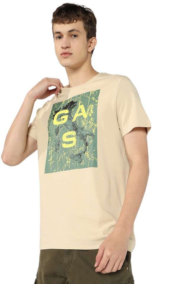 Graphic-Print-Cotton-Blend-Regular-Fit-Men-T-Shirt