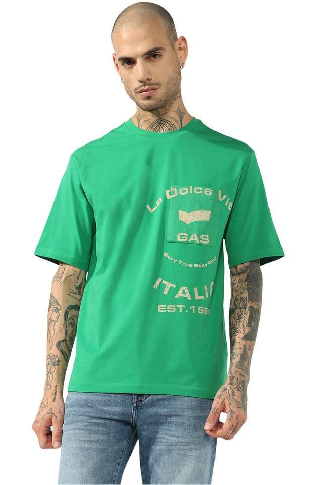 Printed-Blended-Fabric-Relaxed-Fit-Men-T-Shirt