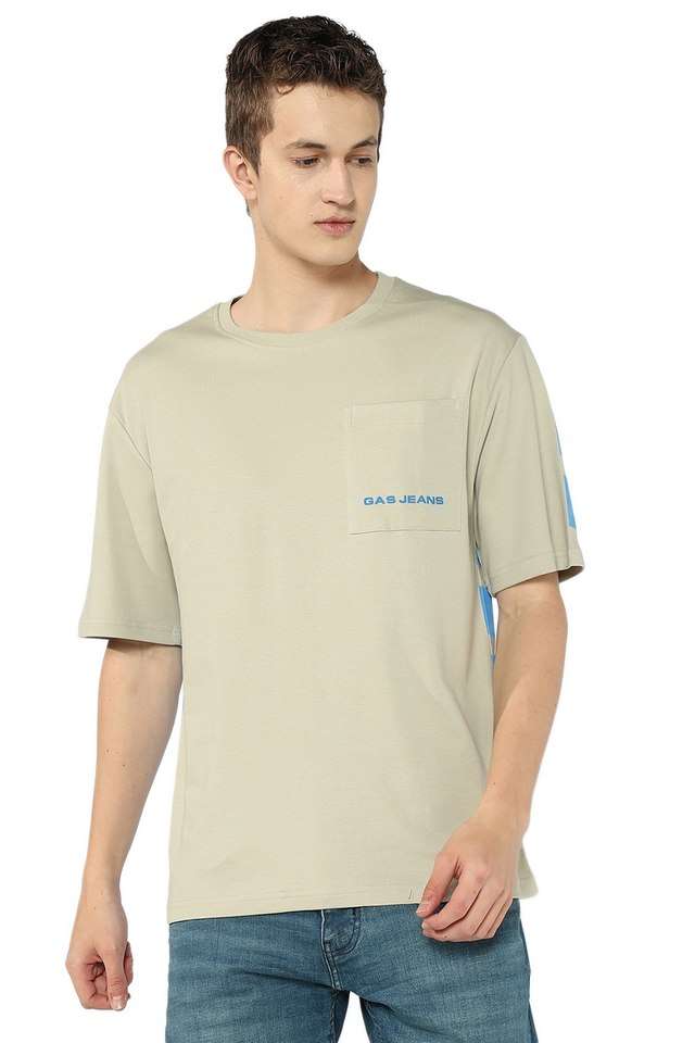 Graphic-Print-Cotton-Blend-Round-Neck-Men-s-T-Shirt