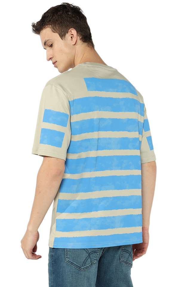 Graphic-Print-Cotton-Blend-Round-Neck-Men-s-T-Shirt