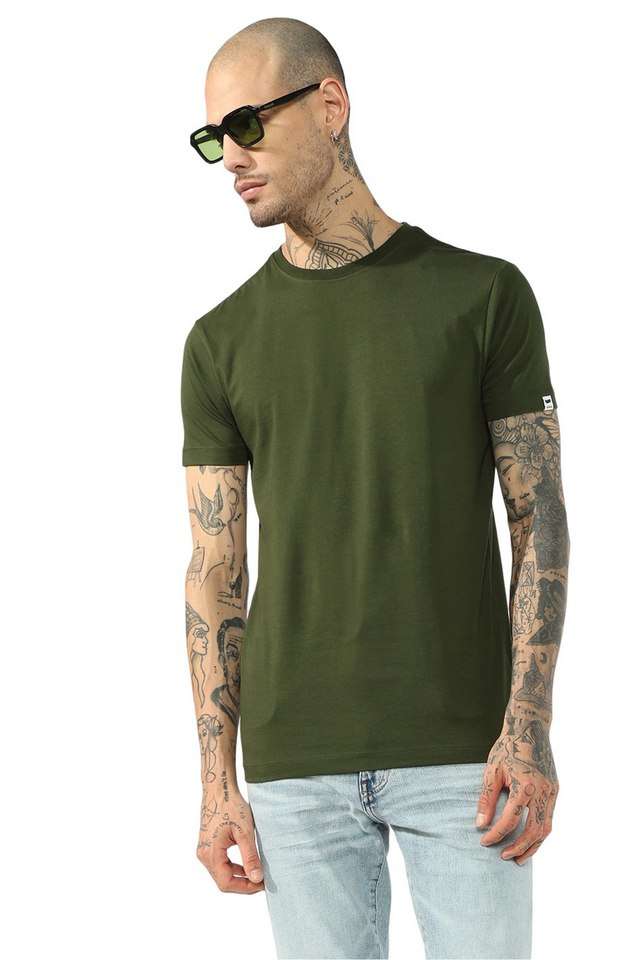 Solid-Cotton-Round-Neck-Men-s-T-Shirt