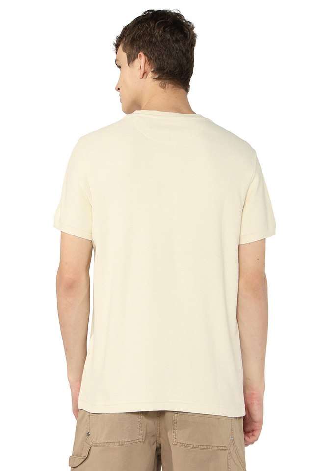 Solid-Cotton-Regular-Fit-Men-T-Shirt