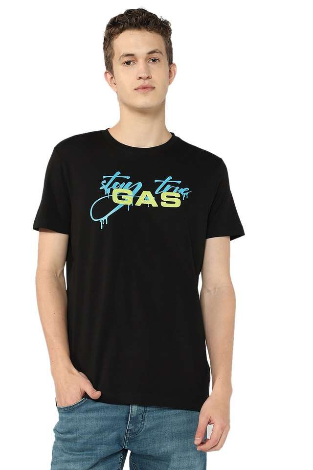 Graphic-Print-Cotton-Blend-Round-Neck-Men-s-T-Shirt