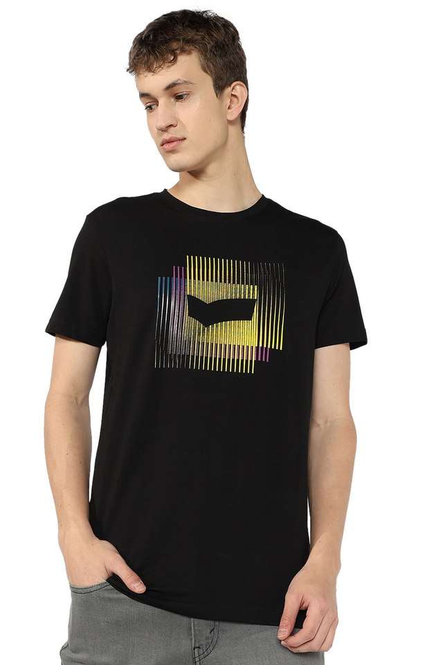 Graphic-Print-Cotton-Blend-Round-Neck-Men-s-T-Shirt