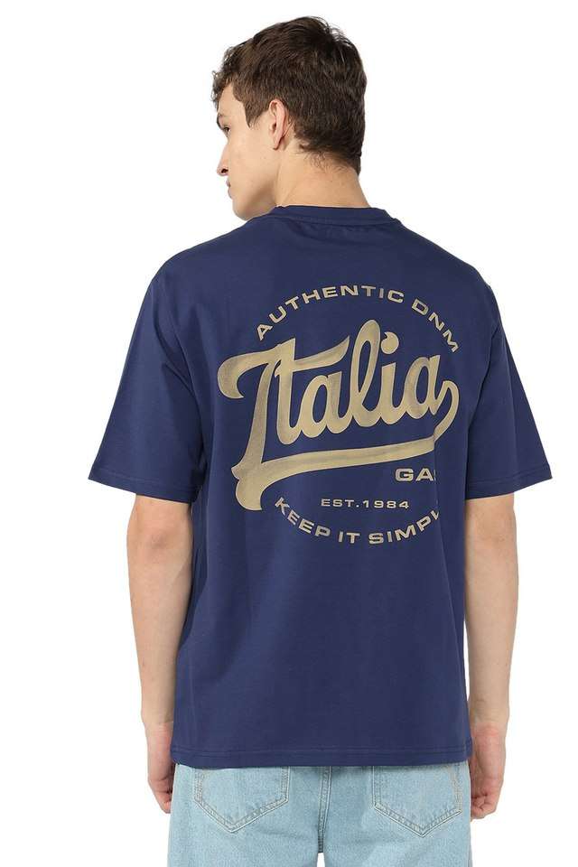 Graphic-Print-Cotton-Blend-Round-Neck-Men-s-T-Shirt